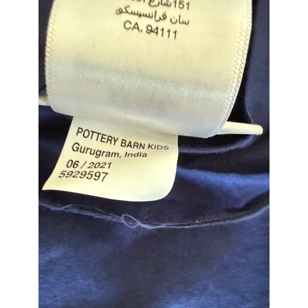 Pottery Barn Kids Pillow Shams Set of‎ 2 Navy Blue EUC Quilted Celestial Sun